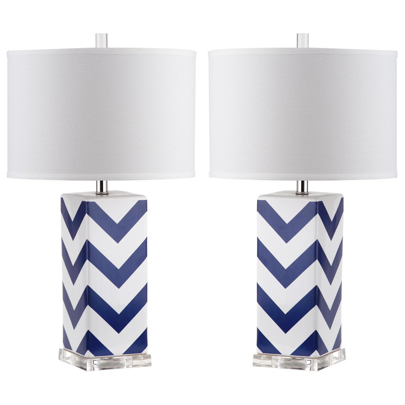 Ceramic Table Lamp, Navy