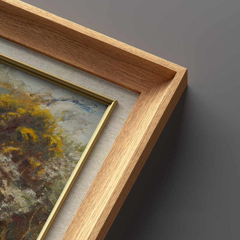 «Expressive Wild Meadow Floral Landscape», ensemble de 2 reproductions d'art encadrées sur papier de qualité supérieure 26 po x 36 po