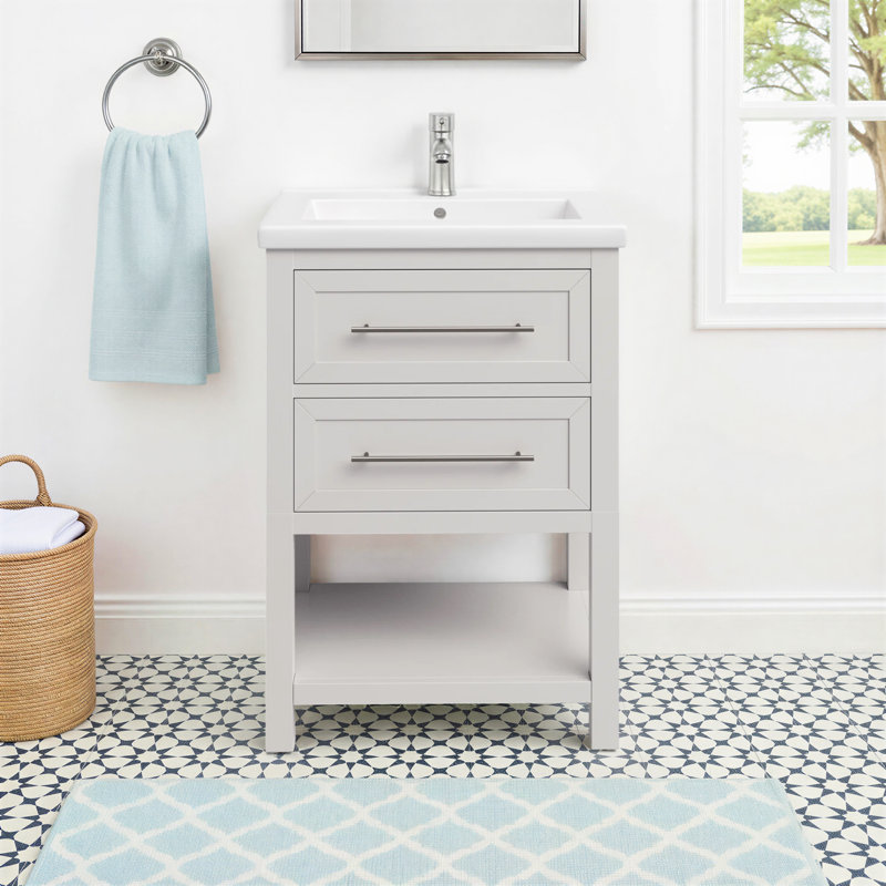 Ensemble de meuble-lavabo simple 24 po Bickley, Blanc