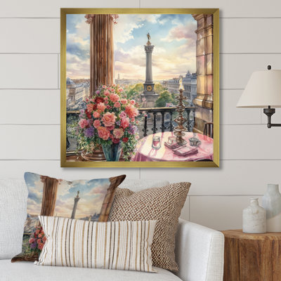 Magnifique balcon vue de Londres II, reproduction d'art sur toile