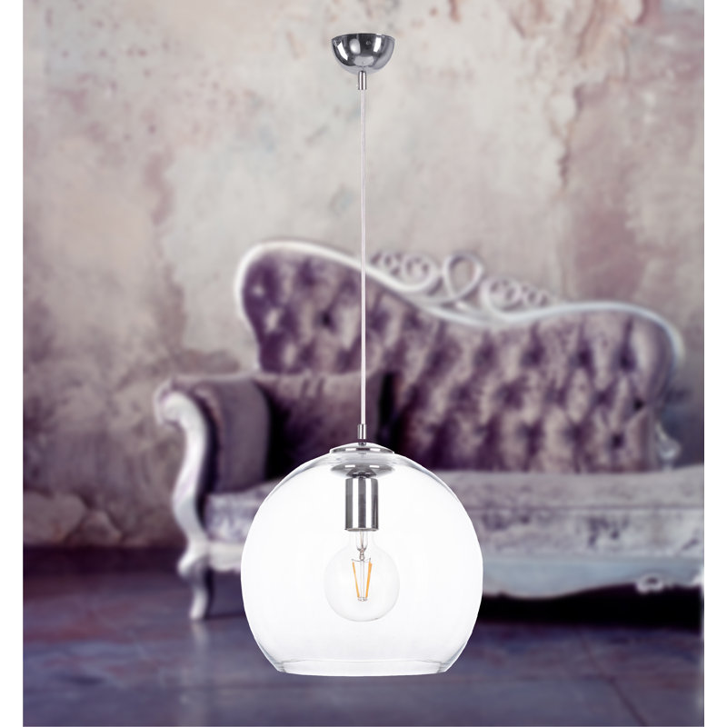 Bobbie-Leigh 1 - Light Sphere Pendant, Silver