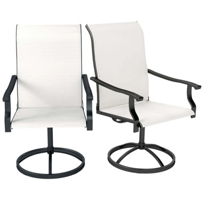 Ensemble de 2 chaises d'extérieur, chaises pivotantes