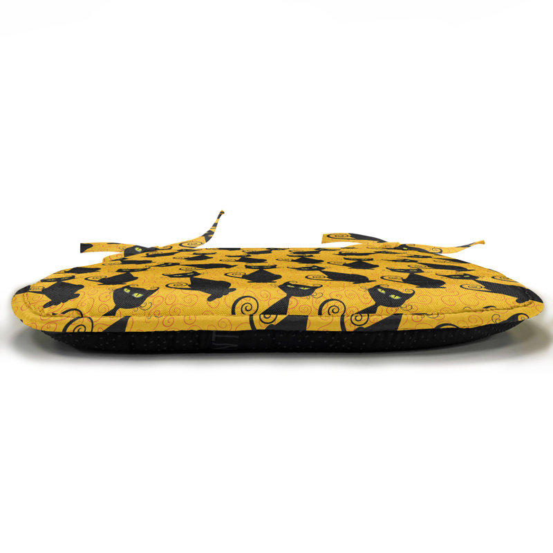 Black Cat Chair Pad Cushion
