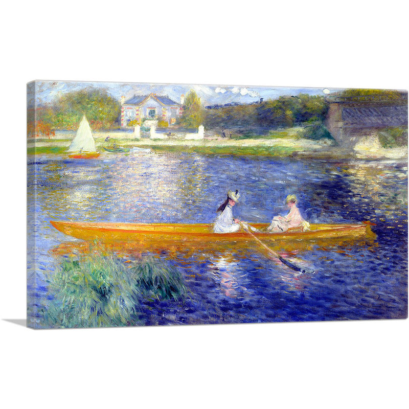 «The Skiff 1875» par Pierre-Auguste Renoir, reproduction d'art sur toile tendue, H 26 po x l 40 po x 1,5 po