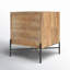 Table de bout à 2 tiroirs en bois massif avec pieds croisés