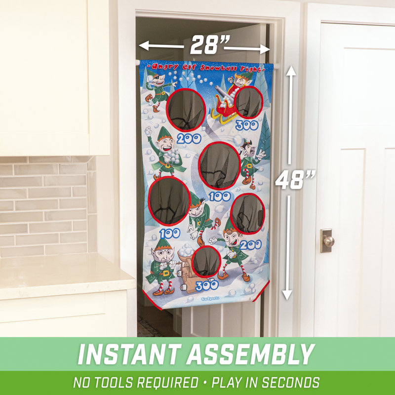 Angry Elf Snowball Fight Toss Cornhole
