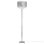Lampe sur pied de style glam à finition argentée polie de 61 po Lenore