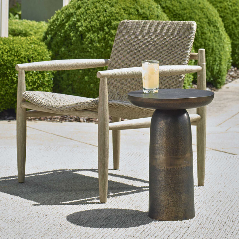 Uttermost Joppa Dark Bronze Outdoor Accent Table, Brown