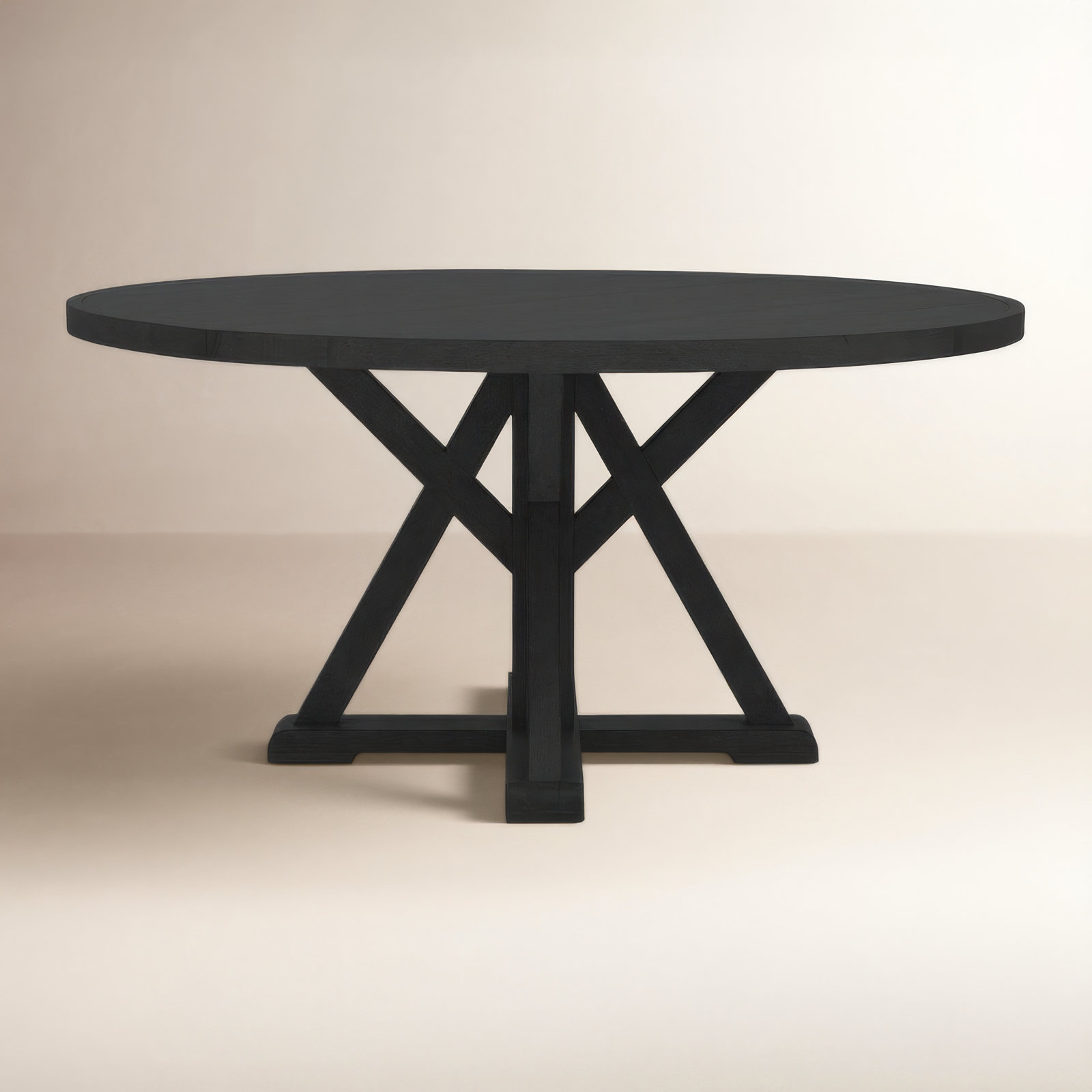 Mya 60" Oak Dining Table, Black