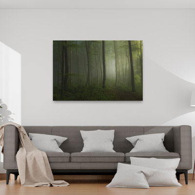 Misty Forest Path Dreamy Ethereal Peaceful Forest Nature Wall Art Print