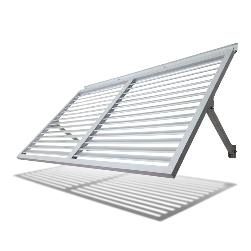 Volet en métal Breeze 4,6 po blanc, option de mise à niveau extérieure en aluminium léger, magnétisme contemporain à finition solide, caractère de charnière continue, facteur de simplicité d'installation, paquet de 39 po