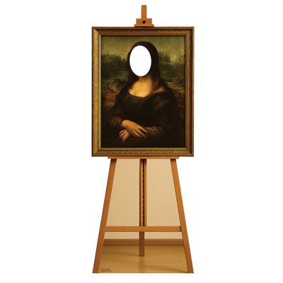 Mona Lisa sur chevalet sur pied