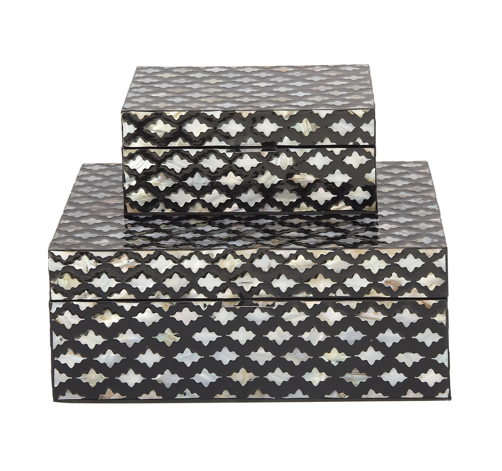 Juliette Mother of Pearl Box Set, Black/Stained White
