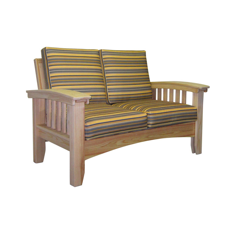 Causeuse avec coussin Stiefel, Blanc, Rayure foster métallique