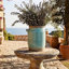 Vase décoratif avec glacis craquelé, céramique turquoise turquoise de 8 pouces