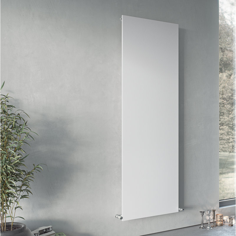Andrew Vertical Designer Radiator, 180cm H x 60cm W x 8.6cm D, White