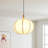 Wynogene Haddington Pumpkin-Shaped Pendant Light 1-Light Hanging Fixture for Kitchen, Dining Room, Entryway