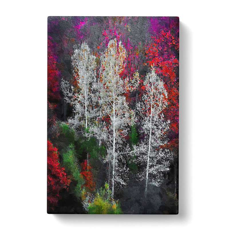Autumn Trees in Switzerland - Wrapped Canvas Painting Pint - Wrapped Canvas, 76cm H x 50cm W x 3cm D