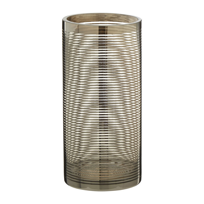 Elland Glass Table Vase, 25 H x 12 W x 12 D cm, Grey