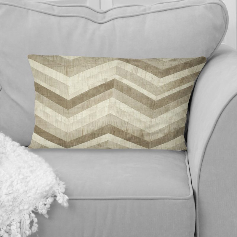 Coussin Beige Chevron Dreams III - Modern