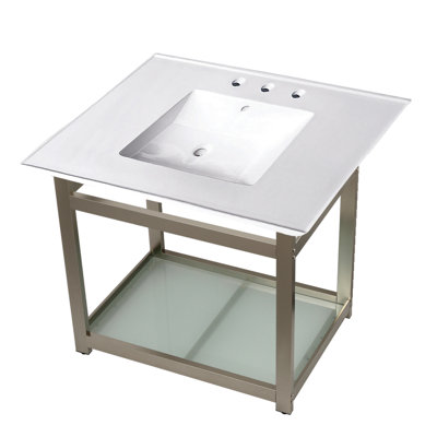 Lavabo de salle de bain rectangulaire en céramique avec trop-plein Quadras