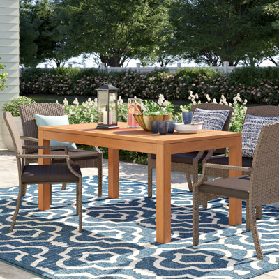 Averyann Rectangular Teak Outdoor Dining Table