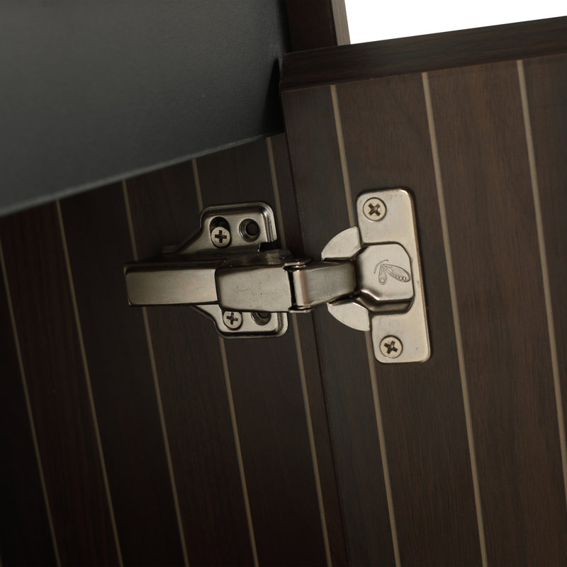 Bathroom Cabinet With Sink, 29.5", Silver-Brown Stripe