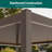 Metal Pergola with Louvered and Solar LED-105301803