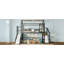 Lit mezzanine simple avec glissade et escalier, lit de jeu en métal avec tablettes de rangement-2083320568-2083320571