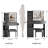 29.2" Small Size Left Drawer Desktop Vanity Table + Cushioned Stool, 2 AC+2 USB Power Station, Hair Dryer Bracket, Extra Large Touch Control Sliding LED Mirror, Tri-Color Switching, Brightness Adjust-866610815