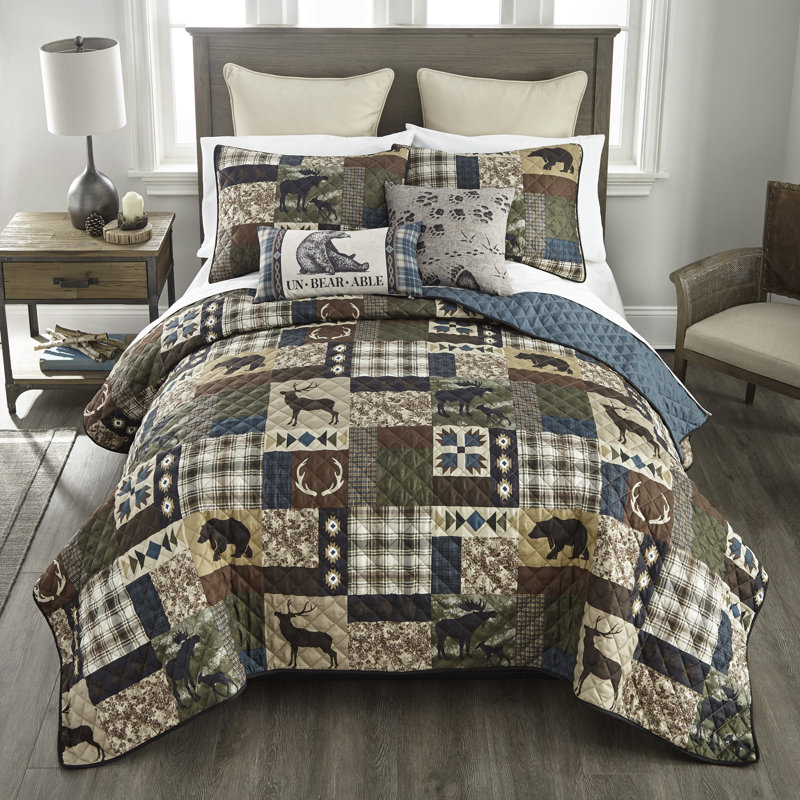 Ensemble de courtepointe Your Your Lifestyle par Donna Sharp Rustica, Courtepointe pour lit simple + 1 taie décorative 