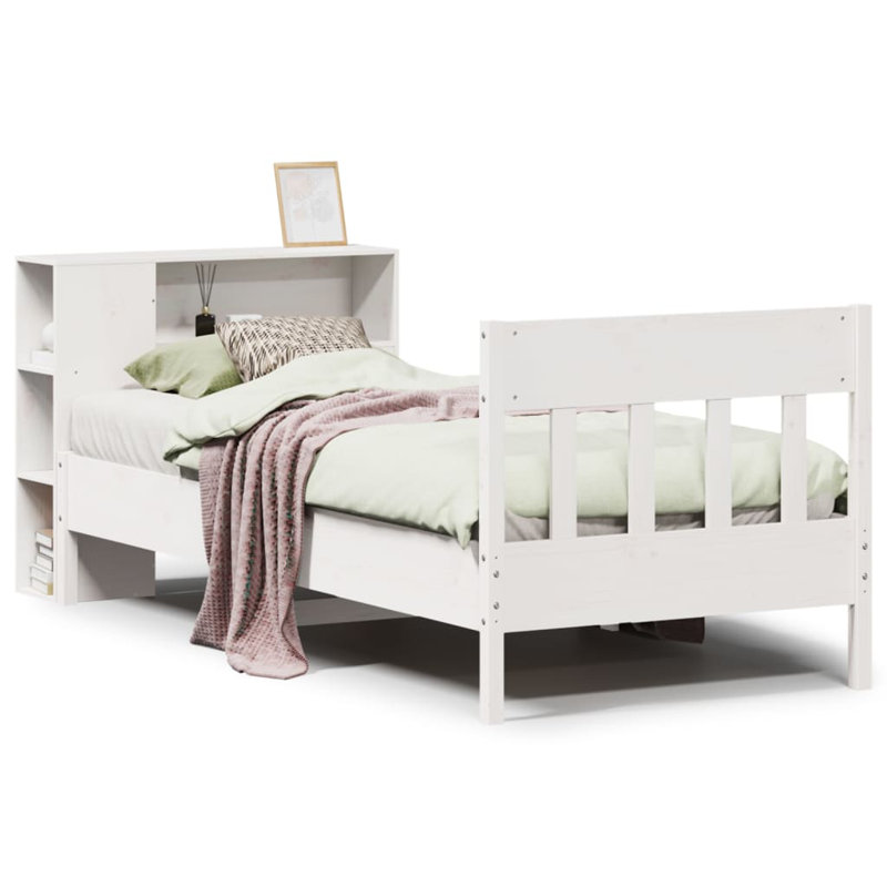Porterdale Solid Wood Bed, Wax brown, 100cm x 200cm