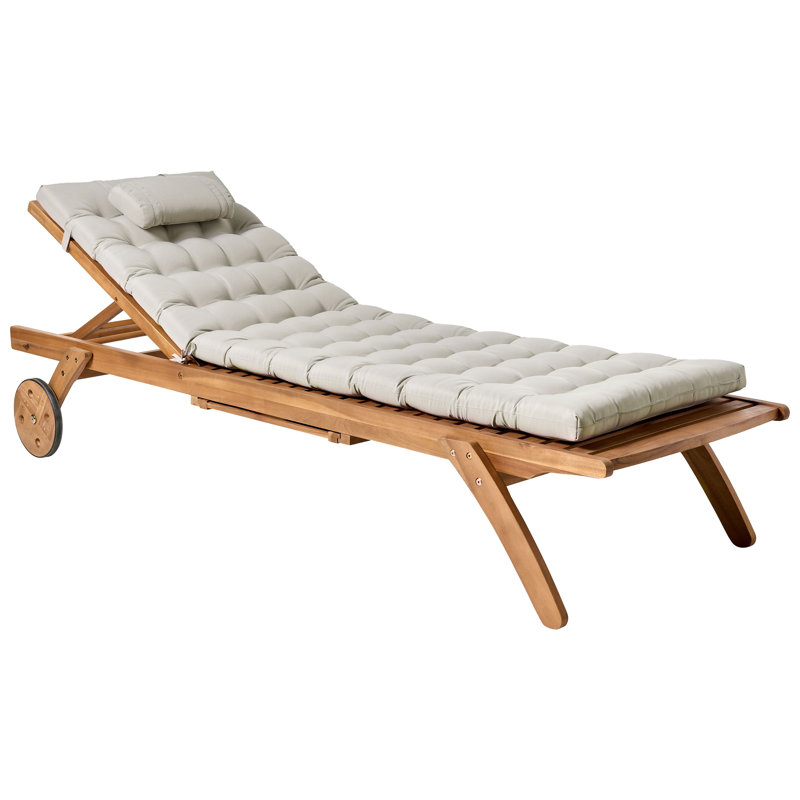 Sun Lounger Pad Cushion CESANA PREMIUM, Taupe