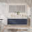 Melora 60" Wall-Mounted Modern Bathroom Vanity With Double Sink, Soft-Close Drawers, White Stone Countertop & LED Light-777882550
