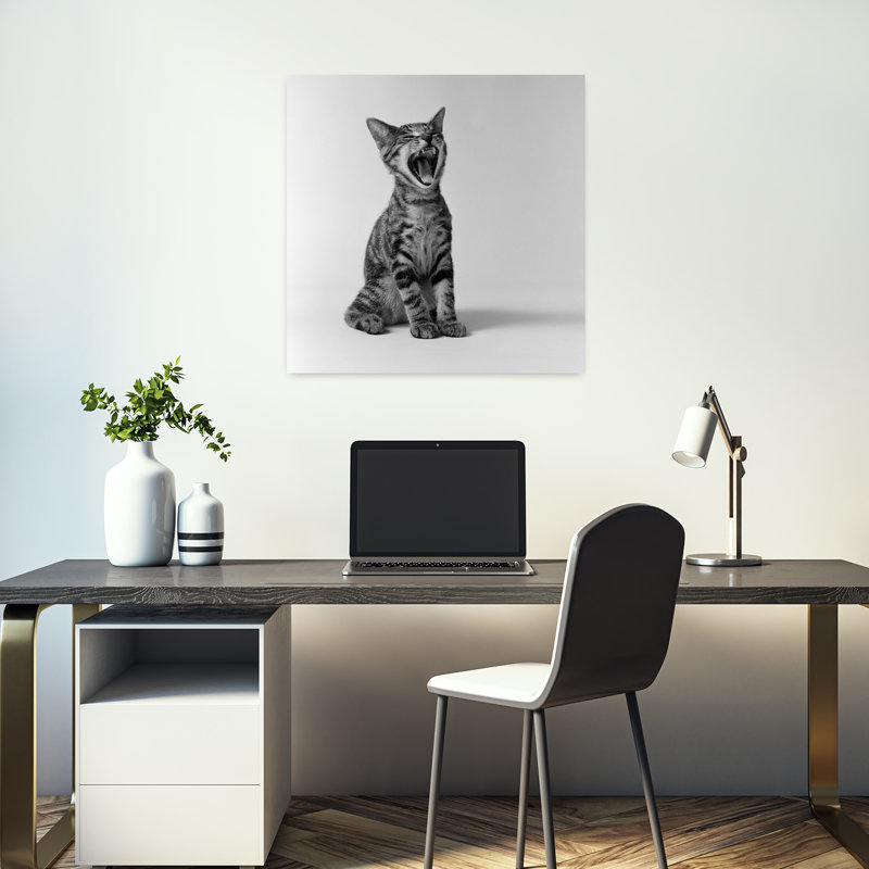 Art de chat rétro des années 1960, H 18 po x l 18 po