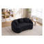 Causeuse courbée sans os avec 3 coussins, tissu chenille et mousse compressée-2135714069