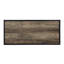 Table basse rectangulaire rustique en chêne et noir avec une étagère à un seul niveau, structure en métal, plateau de 15 mm d'épaisseur, chant en placage papier PU, idéale pour les styles de décoration d'angle. Étagère ouverte, parfaite pour présenter des objets et des agencements variés.