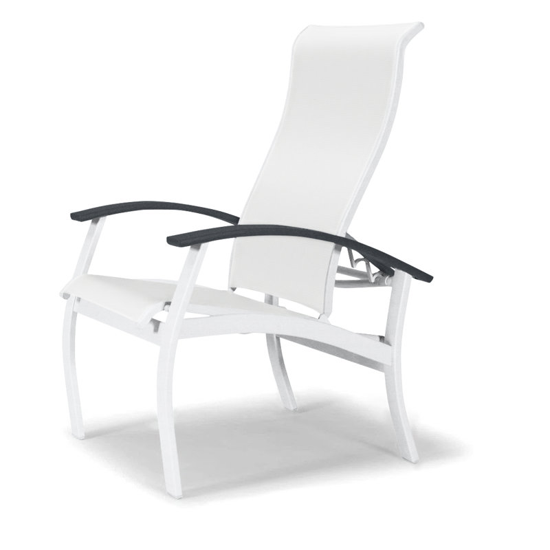 Chaise de patio Askar, Graphite classique, Blanc brillant, Blanc 6D Sunbrella®