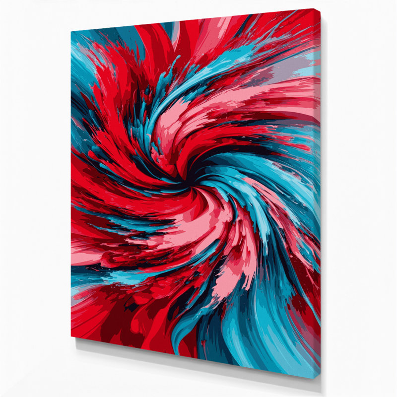Art numérique sur toile 72 "Abstraction numérique", H 12 po x l 18 po