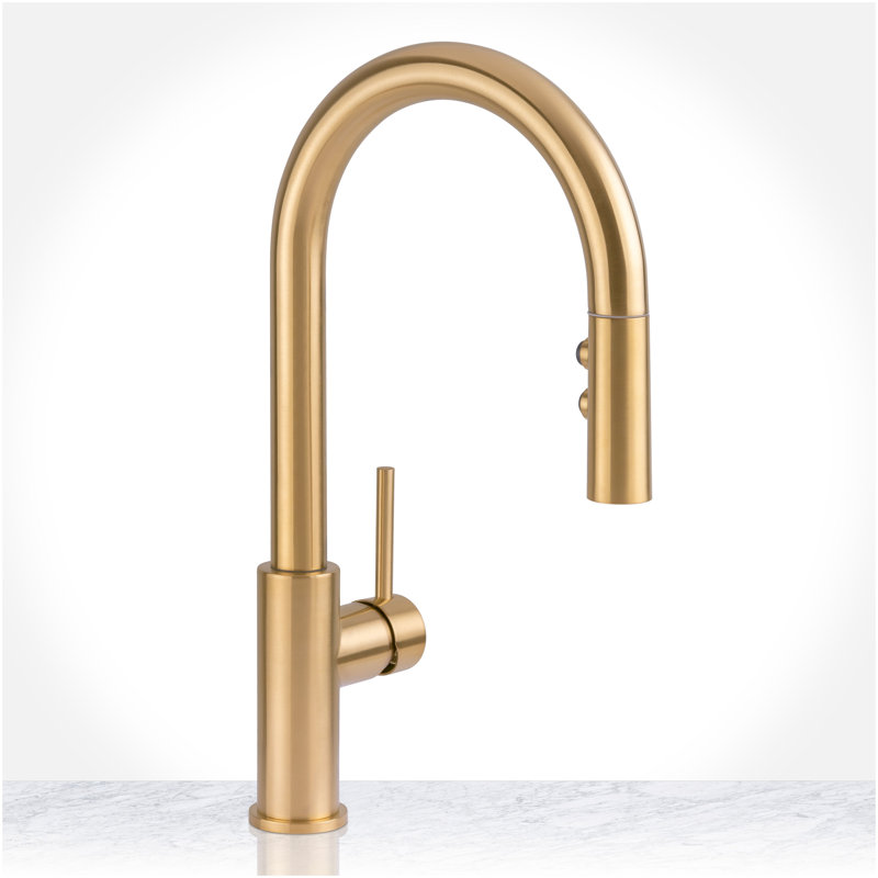 Mia 1.8 GPM Pull Down Kitchen Faucet, Champagne Gold