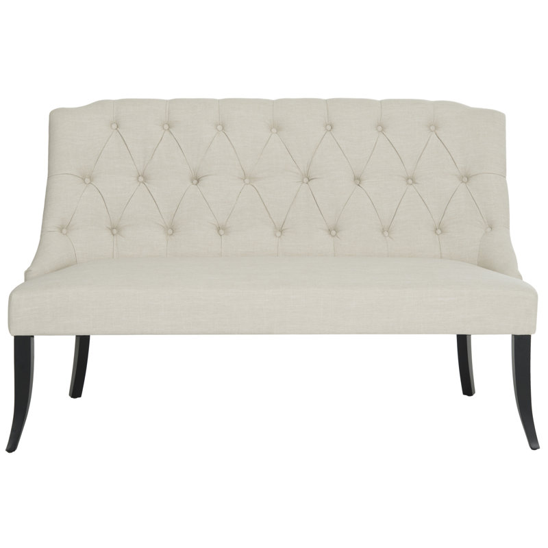 Upholstered 59.4'' Settee, Light Taupe