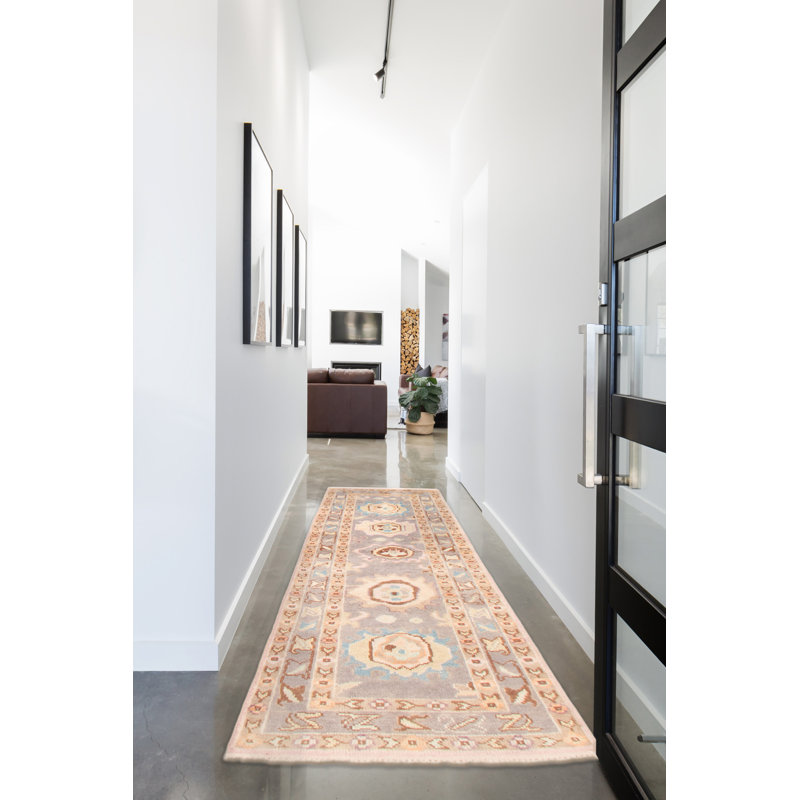 Tapis moderne gris Oushak 2 pi 5 po x 7 pi 9 po