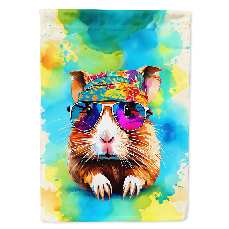 Drapeau de maison de cochon d'Inde hippie