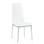 Chaise de salle à manger moderne 4 pièces en cuir synthétique doux et pieds argentés élégants, idéale pour les petites tables confortables