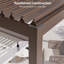 Pergola solaire à DEL en aluminium avec persienne à manivelle-108218757