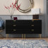 Shawnda 31.5'' W Modern 3 Drawer Fluted Dresser with Metal Legs