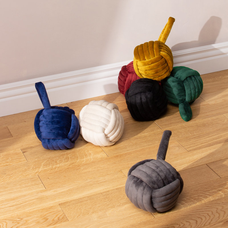 Fabric Floor Door Stop, Charcoal