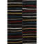Tapis rayé en polypropylène tissé à la machine noir / jaune / bleu-1332444979
