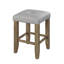 Tabouret à hauteur de comptoir Charnell en cuir synthétique gris et chêne (ensemble de 2)