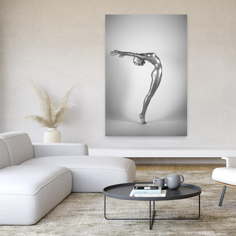 2Light Contemporary Portrait Art mural, H 60 po x l 40 po